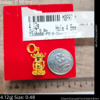 Emas 916,Loket Carousel Turning 0.9cm Design:1028<M0PR7>P916D(M9)-Size: 0.48cm