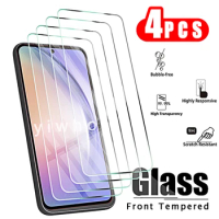 4pcs Protective Glass for Samsung Galaxy A54 5G Screen Protectors Tempered Film A25 A15 A05S A34 A24 A04S A73 A53 A33 5G A13 4G
