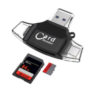 Multi-function 4 In 1 Otg TF Card OTG Card Reader Supports USB Type-c Port Camera SD Card Reader For Iphone 12/12mini/11/X/ H0C3