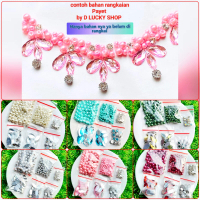 Payet kristal jahit set aneka motif mani bahan rangkai set grade A Bunga Manik Diamond manik  tempel