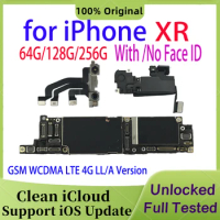 iCloud Unlocked Motherboard For iPhone XR 64g/128g/256g with Face ID Full Tested Clean iCloud Original Mainboard Authentic Plate