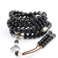 【JA-ME】天然琥珀眾珀之最精品翳珀108唸珠8-8.5mm 54.8克(618/買就送/禮物/現貨)