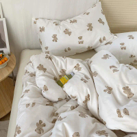 Ins Style Duvet Cover Single Piece 150x200x230 Student Dormitory Single Bed Cover Pure Washed Cotton
