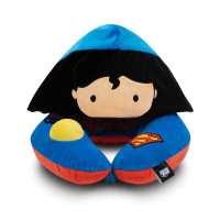 強強滾-Travelmall｜DC正義聯盟授權兒童專用手動按壓式充氣連帽枕-SUPERMAN超人
