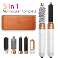 5 in 1 Hair Dryer Hot Comb Set Professional Curling Iron Hair Straightener Styling Tool Hair Rollers Household For Dyson Airwrap