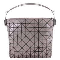 ISSEY MIYAKE  BAOBAO 幾何細方格10x12 手提新月包(粉金色)M