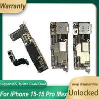 Full Chips Working Support iOS Update For iPhone 15 Pro Max/15 Pro Motherboard Clean iCloud Logic Board E-SIM/SIM Version Plate