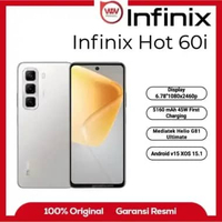 Hp Infinix Hot 60i Ram 6GB Internal 128GB Garansi Resmi Titanium Silver