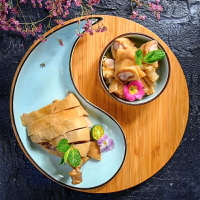 酒店中式異形陶瓷涼菜組合盤個性特色餐廳意境菜冷菜餐具創意拼盤