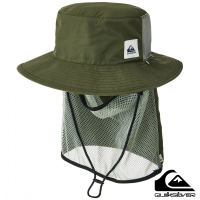 【QUIKSILVER】男款 配件 戶外運動帽 漁夫帽 衝浪帽 M&amp;W UV WATER SUP HAT(軍綠)