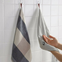 日式擦手巾可掛式吸水純棉不掉毛搽手毛巾衛生間帶掛繩抹手布抹布