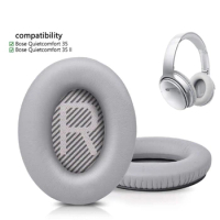 Leather Cushion Headband Ear pads Replacement for Bose QuietComfort QC35 QC35II Headset Earpads Earmuffs Memory Foam Covers