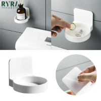 Self Adhesive Bathroom Bottles Hanging Holder Wall Mounted Soap Dispenser Rings Earring Storage Cups Cans Storage Case Organizer