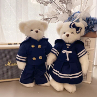 A pair dressed student Plush teddy bear plush stuffed toys joint teddy bear doll kids toys girl birthday gift cute home decor