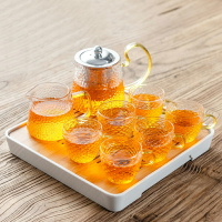 玻璃功夫茶具家用套裝茶杯花茶壺透明簡約現代小套紅茶喝茶泡茶器