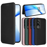 For OnePlus Nord CE 4 5G Case Luxury Flip Carbon Fiber Skin Magnetic Adsorption Case For OnePlus Nord CE4 5G Phone Bags