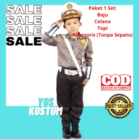 Seragam Profesi Anak Polantas Kostum Baju Polisi Lalu Lintas Setelan