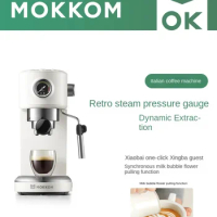 Mokkom Italian Coffee Machine, Household Small Semi-automatic American Brewing ，Milk Frother Automatic All-in-one Machine