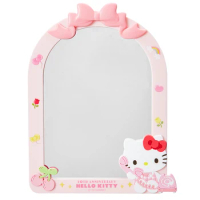 Kawaii Hello Kitty Cartoon 50Th Anniversary Bow Makeup Mirror Anime Sanrio Girly Heart Cute Desktop Decorations Girls Gifts