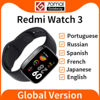 Global Version Xiaomi Redmi Watch 3 GPS Smartwatch Bluetooth Phone Call 1.75" AMOLED Display 120+ Workout Modes 5ATM Waterproof
