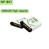 NP-BX1 1600mAh Camera Battery Rechargeabl for Sony FDRX3000R RX100 M7 M6 AS300 HX400 HX60 WX350 AS300V HDR-AS300R FDR-X3000