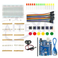 R3 Mini Breadboard LED Jumper Wire Button Arduino For UNO DIY KIT School Education Lab With Board
