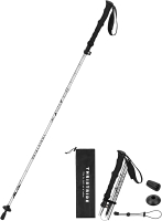 Collapsible Aluminum Single Trekking Pole - Lightweight Hiking Stick for Men Women & Seniors Adjusta