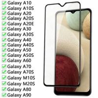 9D Protective Glass on For Samsung Galaxy A10 A20 A30 A40 A50 A60 A70 Screen Protector For Samsung A10S A20S M10S M20SGlass