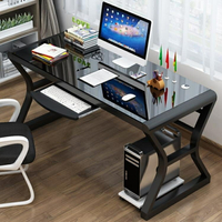 免運 簡易臺式電腦桌家用臥室游戲電競桌學習書桌鋼化玻璃電腦桌經濟型