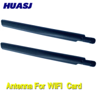 2x6DBi SMA External Antenna With IPEX MHF4 Extension Cable 2.4GHz 5GHz Dual Band For M.2 Wifi Card Intel AX200 AX210 BE200