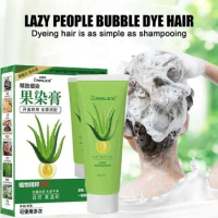 Brimless Shampoo 500ML Black Fruit Dyeing Cream Black Hair Dye Shampoo Natural Plant Instant Hair Dye Cream Gray Hair Coverage