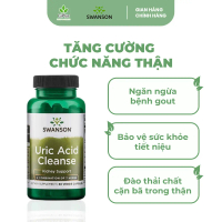 Viên Uống Swanson Uric Acid Cleanse Hỗ Trợ Cải Thiện Bệnh Gout, Tăng Cường Chức Năng Thận