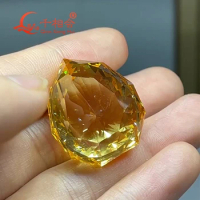 The Florentine Dia mond 236ct 26.2*31.8mm PaleYellow color rose 126 cutting cubic zirconia loose stone cz stone