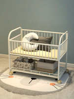 可移動嬰兒床無甲醛月子中心新生兒寶寶床多功能鐵藝環保拼接床