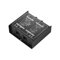 Low Noise Guitar Bass Passive Audio DI Box Direct Injection Box DI TRS 2 Channel Audio Converter