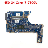 For HP ProBook 450 G4 Laptop Motherboard SR2ZV I7-7500U CPU DDR4 907712-601 907712-001 DA0X83MB6H0 100% Working