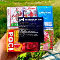 Paket Teh Racikan Solo Ginastel Isi 6 / Kombinasi Teh Tubruk Wedangan Khas Solo Poci Nyapu Gopek Dan
