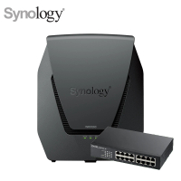 【Synology 群暉科技】搭 16埠 網路交換器 ★ WRX560 雙頻 WiFi 6 Mesh 路由器/分享器