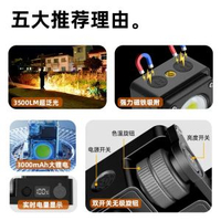 新品鑰匙扣燈強光充電手電筒超亮戶外多功能隨身便攜式工作燈