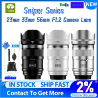 SIRUI Sniper Series 23mm 33mm 56mm F1.2 APS-C Auto Focus Lens For Sony E Mount Fuji X Mount Nikon Z Mount Camera lens