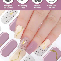 20Tips Semi cured Enhancement Phototherapy UV Gel Stick Semi Baked Soft Stick Nail Oil Film Nail Decals Nail Art Decorations