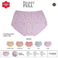 Sorex Cd Fashion Wanita Jumbo Beauty Full Maxi Extra Size CD 35768 ( Warna Random ) EQL / XXXL