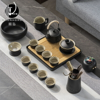 順弘  海黑陶茶具套裝辦公室複古粗陶陶瓷茶具