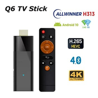 Q6 Smart TV Stick 10pcs Android 10 Dual Wifi 4K HDR10 2GB 16GB Mini Dongle Smart TV Box 1GB 8GB Media Player pk HK1 RBOX D8