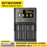 NITECORE SC4 Intelligent Battery Charger Superb Four Slots Fast Charging For 18650 14450 16340 AA Batteries with Car Charger