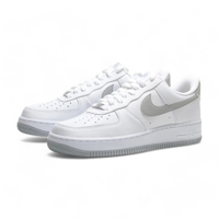 NIKE 休閒鞋 AIR FORCE 1 白 灰勾 經典款 AF1 男 FJ4146-100