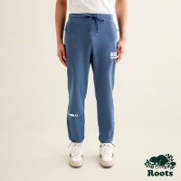 Roots 男裝摩登都市系列 雙面布長褲-藍紫色