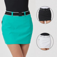 Blktee Golf Apparel Women's Pencil Skirt Ladies High Waist Slim-fit Short Skort Girls Sports Tennis Culottes with Inner Shorts