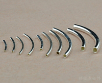 S925純銀管子配件 光面彎管 手工DIY飾品串珠材料手鏈腳鏈配飾