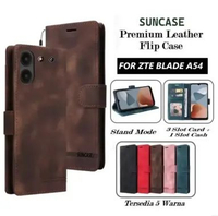 SUNCASE ZTE A54 cover hp model dompet multi fungsi flip case wallet leather SUNCASE GREEN